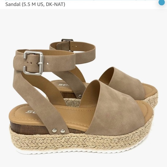 Soda Topic Topshoe Avenue Womens Open Toe Ankle Strap Espadrille - Size 7 - Picture 6 of 6